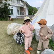 Осень-зима, детские мягкие фланелевые комплекты одежды для мальчиков и девочек, плотное пальто на молнии и штаны, костюмы из 2 предметов, Детская домашняя одежда