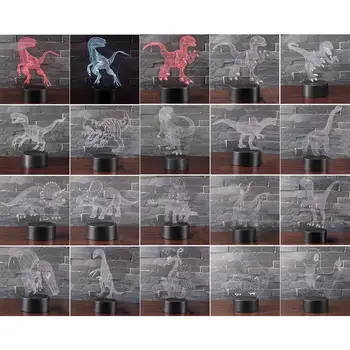 

Halloween 3D Dinosaur LED Lamp 7 Colors Touch Control Night Light Kids Gifts Living Room Bedroom Table Decoration