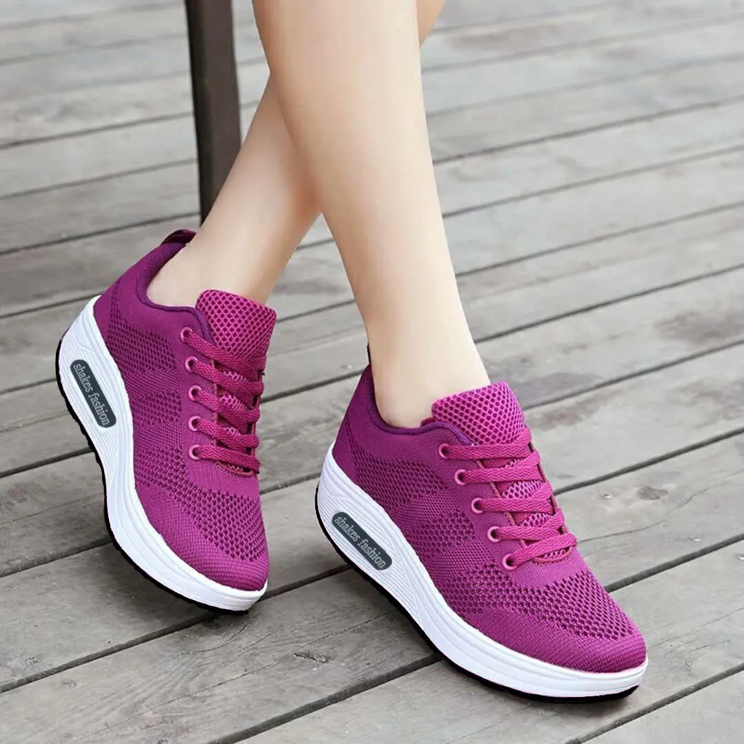 

2019 Autumn Hot Selling WOMEN'S Shoes Fashion Casual Mom Shoes Breathable Athletic Shoes Thick Bottomed Versatile Rocking Shoes