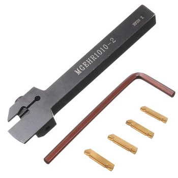 

Hot MGEHR1010-2 10mm CNC Machine Lathe Boring Bar Holder Lathe Turning Tool Holder 4Pcs MGMN200 Grooving Cut-off Inserts Wrench