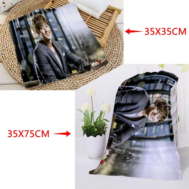 35x35 см, 35x75 см полотенца на заказ KPOP Ким Хюн Чжун печатные квадратные полотенца микрофибра Абсорбирующая сушка банные полотенца мочалка