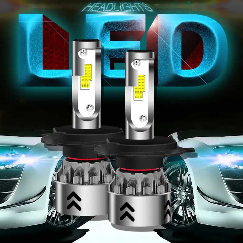 1x H4 автомобильная светодиодная лампа для фары 72 Вт 12000LM 9 V-36 V 6000K яркий белый светодиодный светильник лампа Mini6 авто фары