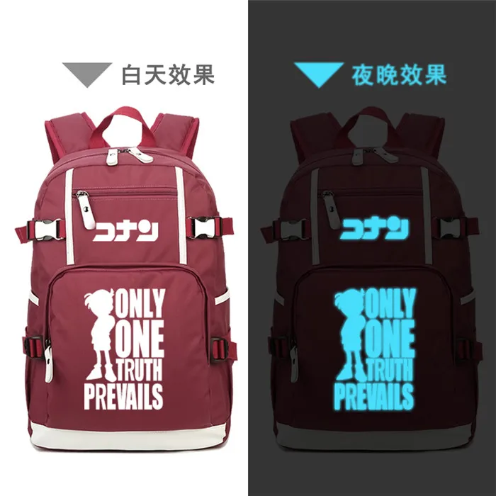 9 Detective Conan женский розовый Рюкзак Kawaii Bookbag унисекс дорожная сумка детские школьные сумки для подростков рюкзак для девочек с отделением для ноутбука - Цвет: 9