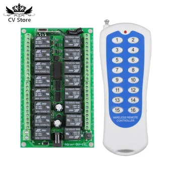 

DC 12V 16 CH Channels 16CH RF Wireless Remote Control Switch System, Transmitter Receiver,315/433.92 MHZ