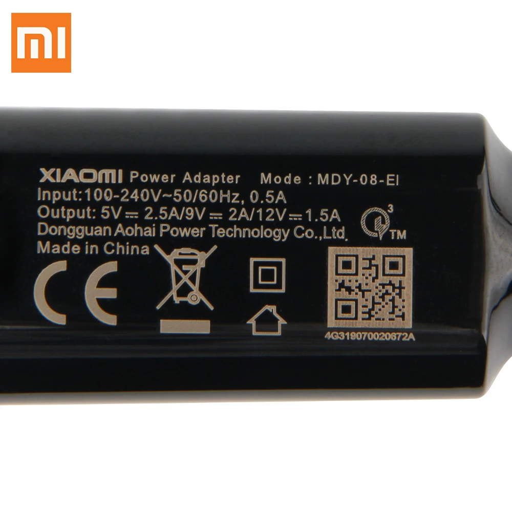 Оригинальное быстрое зарядное устройство XiaoMi 18 Вт QC 3 0 зарядный адаптер Usb C для