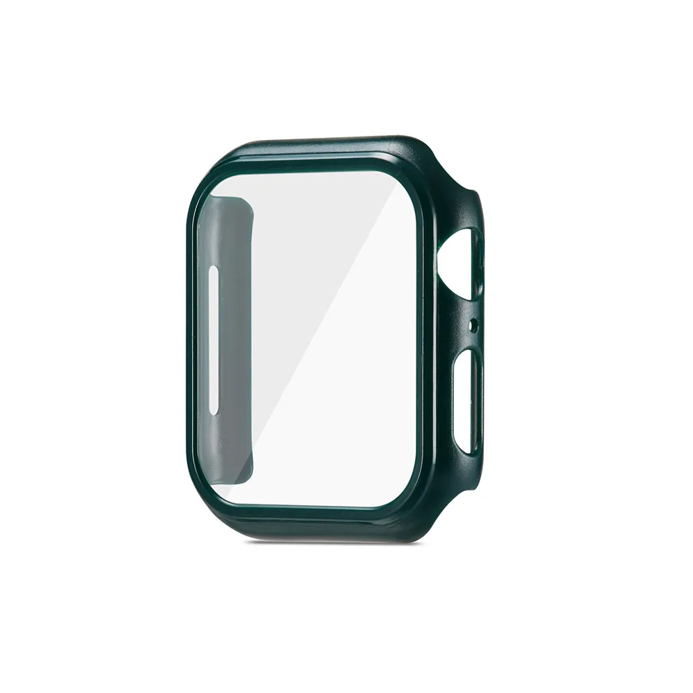Защитный чехол для экрана+ пленка из закаленного стекла для Apple Watch 38 мм 42 мм 40 мм 44 мм матовая полная защита для iWatch 5 4 3 2 1