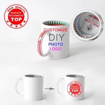 

Customize photo Mug 330ML Print of Your Logo image cup Personalized Kitchen Drinkware Unique Gift Diy ceramics coffee Mugs