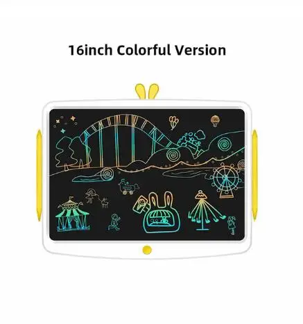 16inch Xiaomi Wicue10/12/16 дюймов детский ЖК-дисплей почерк доска красочные планшет с цифровым рисунком представьте pad расширить малыш идея с ручкой - Цвет: 16inch