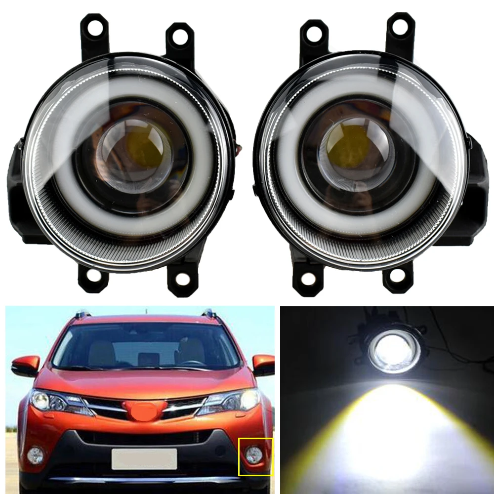Супер яркие светодиодный ные Противотуманные фары и противотуманные Angel eye DRL H11 12