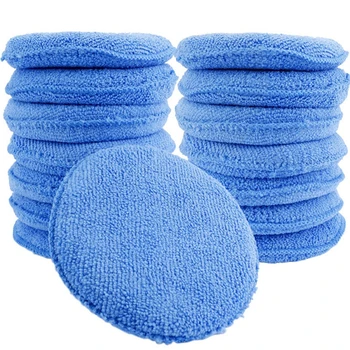 

10PCS Microfiber Foam Sponge Polishing Pads Wax Applicator Pad Household waxing sponge Car Cleaning Accessories