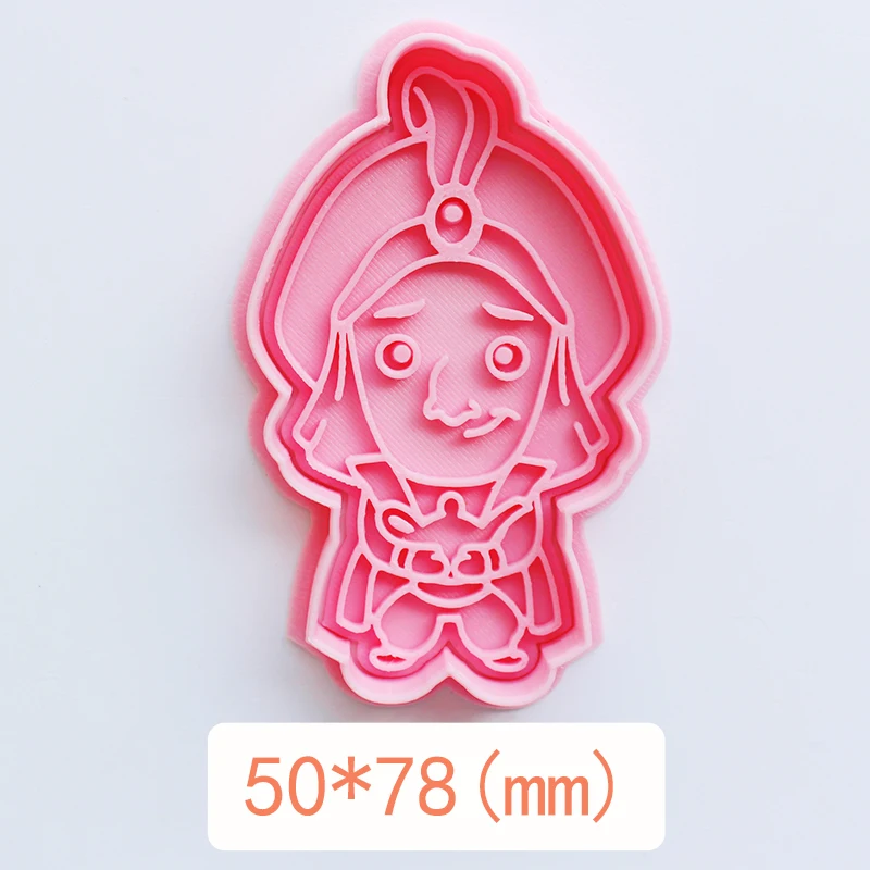 Aladdin Cookies Cutter 3d Disney Cartoon Cookie Mold Baking Accessories Pressing Cute Bakeware Baking Bakery Tools