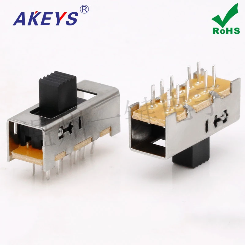 

10pcs SS-24E02 (2P4T) various handle height 4-speed toggle switch No fixed foot double row vertical 10 feet