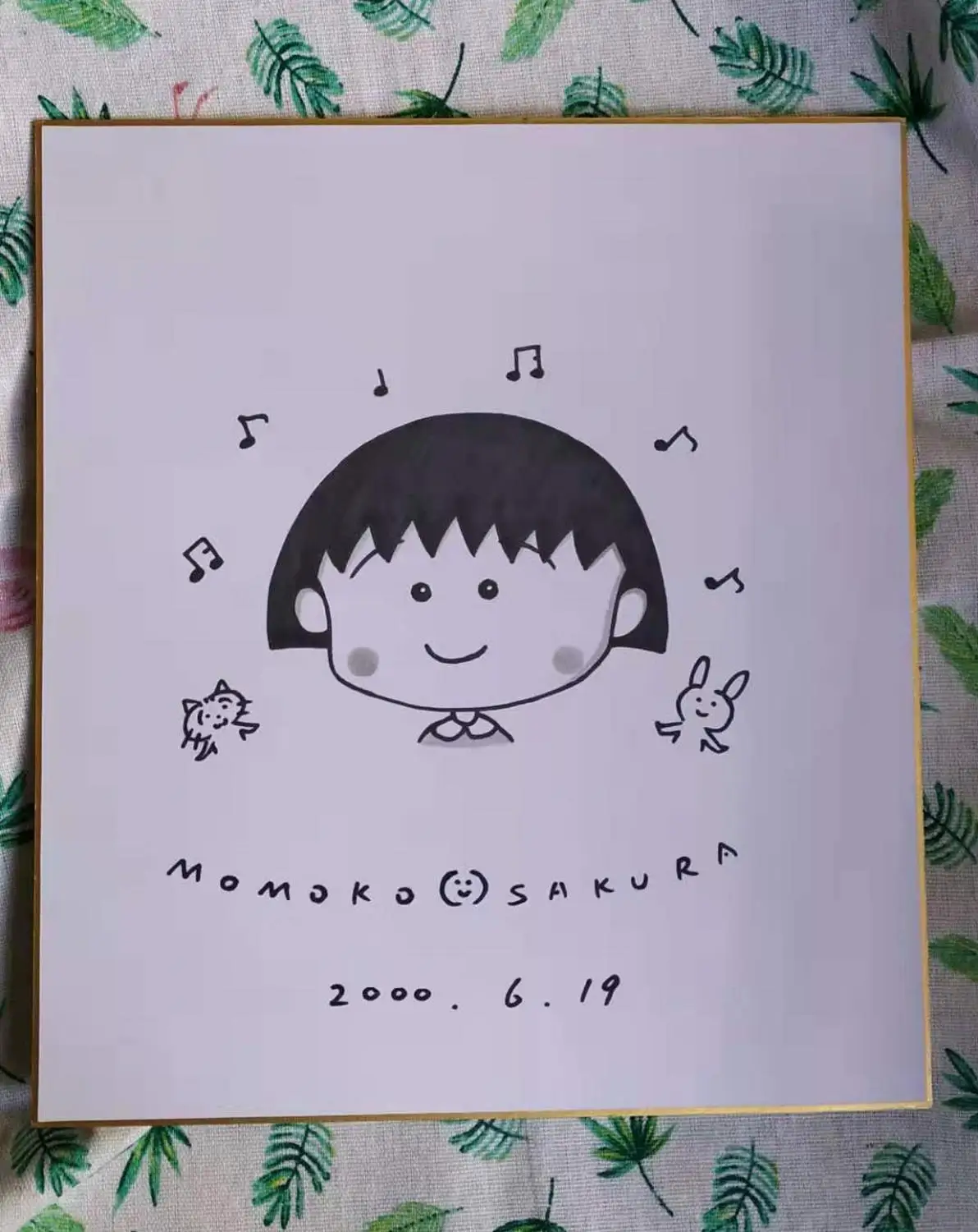 Ручная роспись momoko sakura Shikishi Art Board Chi-bi Maru Marusinged 272*242 мм A