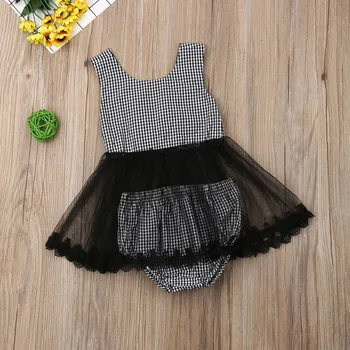 

2020 New Newborn Baby Girls Plaid Clothes Set Summer Net Skirt Plaid Shorts Sets 2Pcs Outfit New Born Infant Clothing