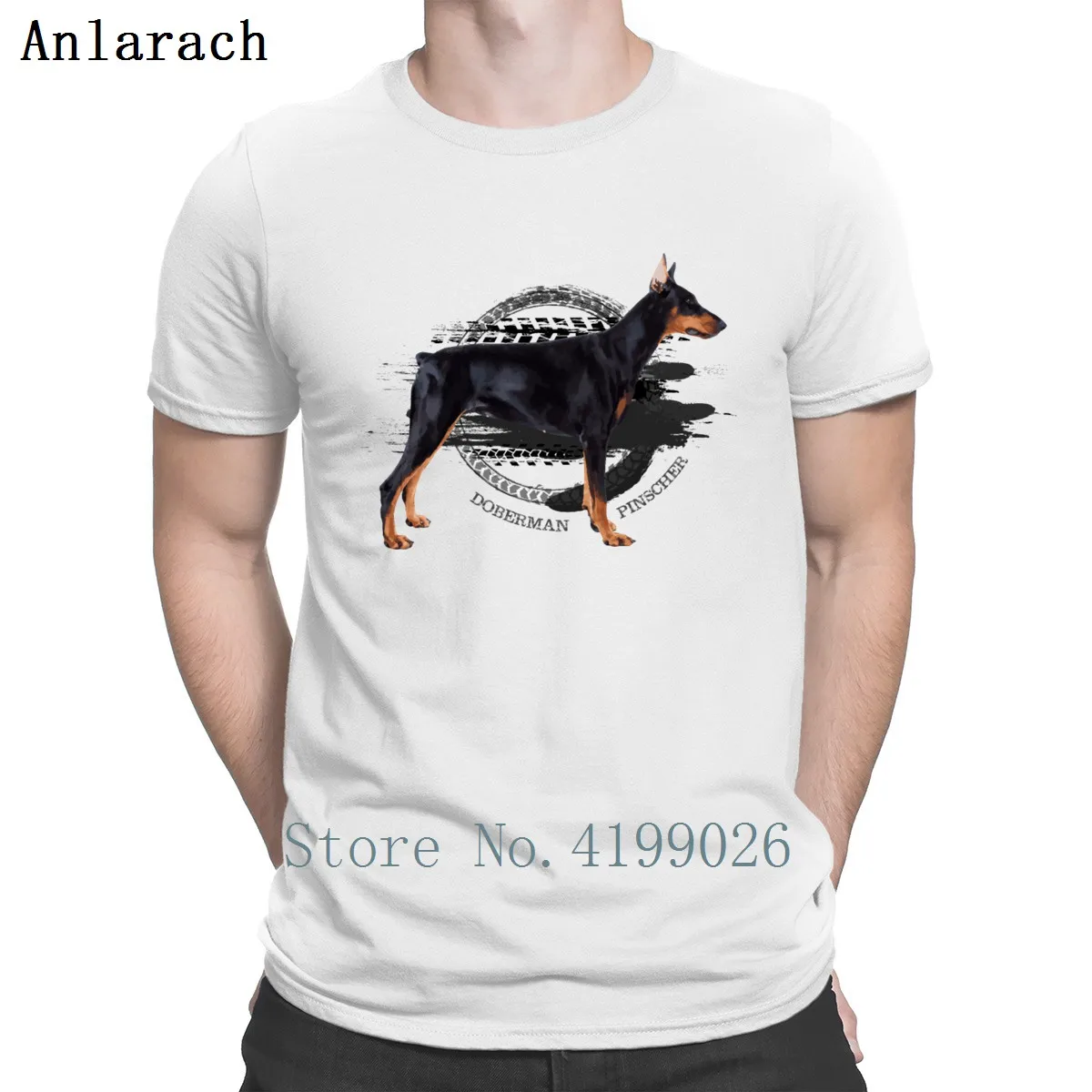Dobermann Доберман Пинчер футболки хип-хоп создать против морщин наряд Мужская