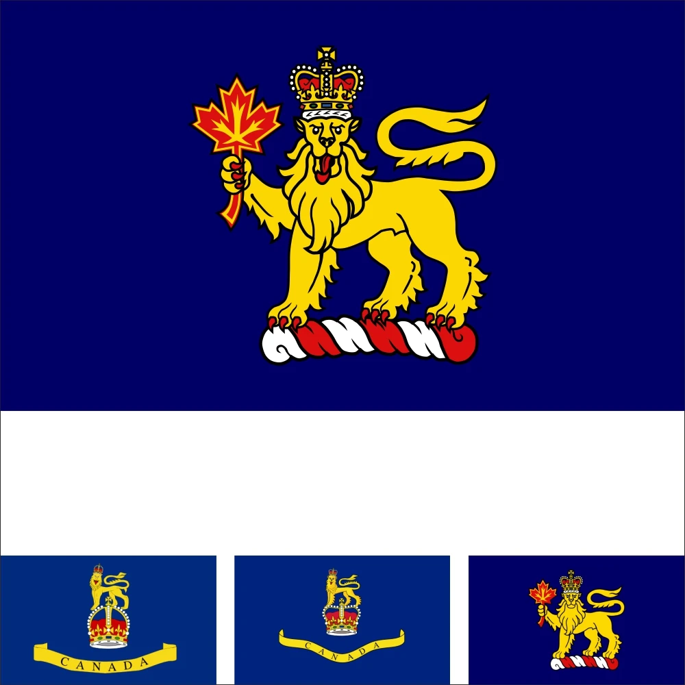 

Canada Governor General 2002 Flag 3X5ft 90X150cm 100D Polyester Quebec And British 60x90cm 21x14cm Duality Banner