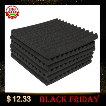 

24 pcs 1 X 12 X 12 inch Soundproofing Foam Studio Acoustic Panels Studio Foam Wedges Soundproof Absorption Treatment Panel