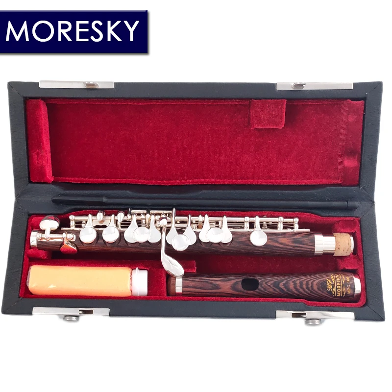 Dalbergia cearensis Ducke Wood Piccolo C Key Cupronickel Half-size Flute Silver Plated Body Material