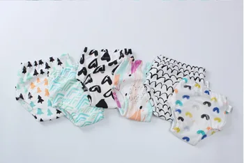 

DHL 100pcs Pure Cute Baby Diapers Reusable Nappies Cloth Diaper Washable Baby Cotton Training Pants Panties Nappy