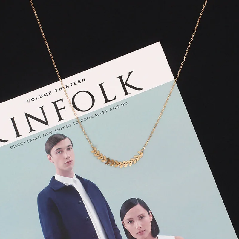 

Dandie Gold &Silver Ripe Ears of Corn Pendant Necklace Simple Jewelry