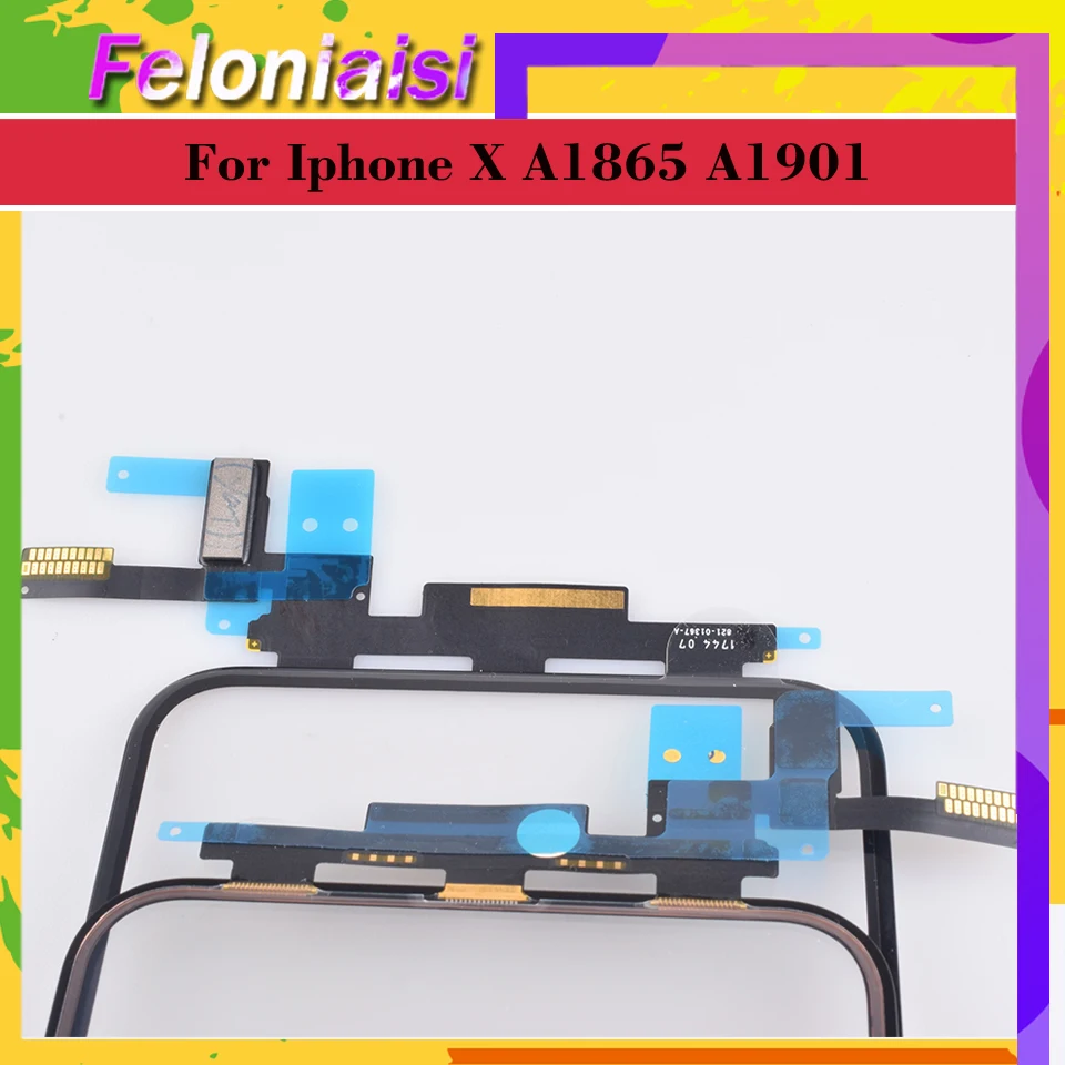 5," для iphone X A1865 A1901 сенсорный экран дигитайзер панель сенсор Переднее стекло объектив для iphone X ЖК-стекло замена