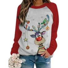 Best Offers VICABO Woman Tshirts 5XL Fashion Christmas Clothes Elk Snowman Print Pullovers Red and White Female Tops Women 2020 Best Offers VICABO Woman Tshirts 5XL Fashion Christmas Clothes Elk Snowman Print Pullovers Red and White Female Tops Women 2020