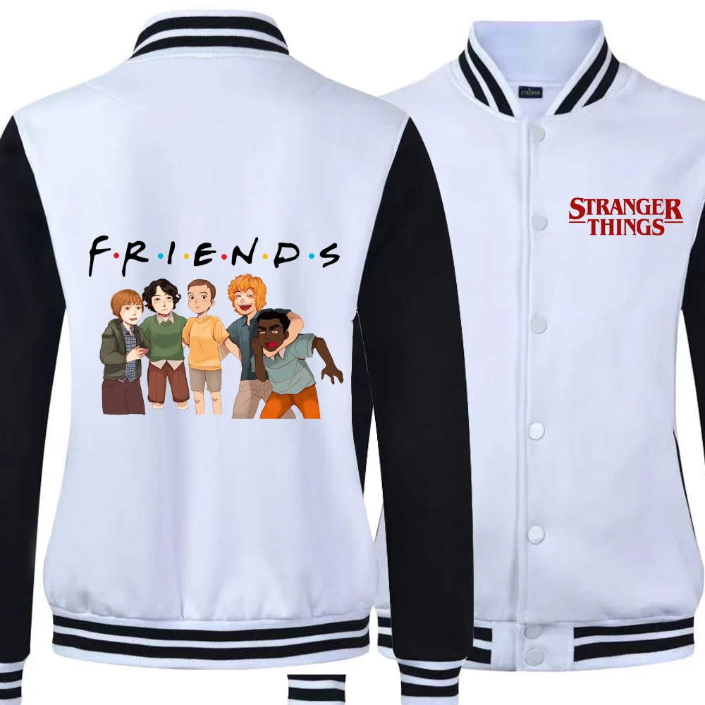 

2019 Autumn Men's Keep Warm Baseball Jacket Friends Stranger Things Jackets Male Bomber Baseball Coats Sports Coats Fashion