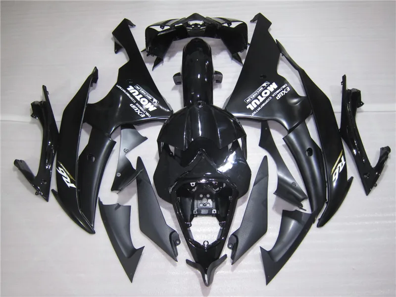 Высококачественные Пластиковые обтекатели для YAMAHA R6 08 09 10 11 12 13 матовый черный обтекатель комплект 2008- YZF R6 части RGF64