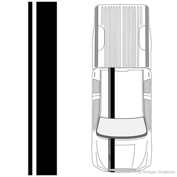 

For Toyota Tacoma Single Offset Rally Racing Stripes Vinyl Stripe Decals