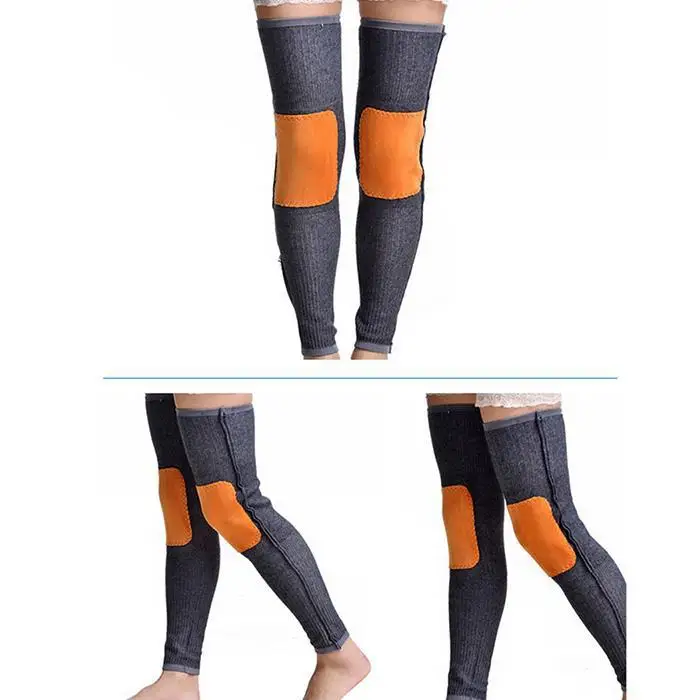 Women High Elastic Outdoor Knee Warmer Leg Warmer Gray, Black