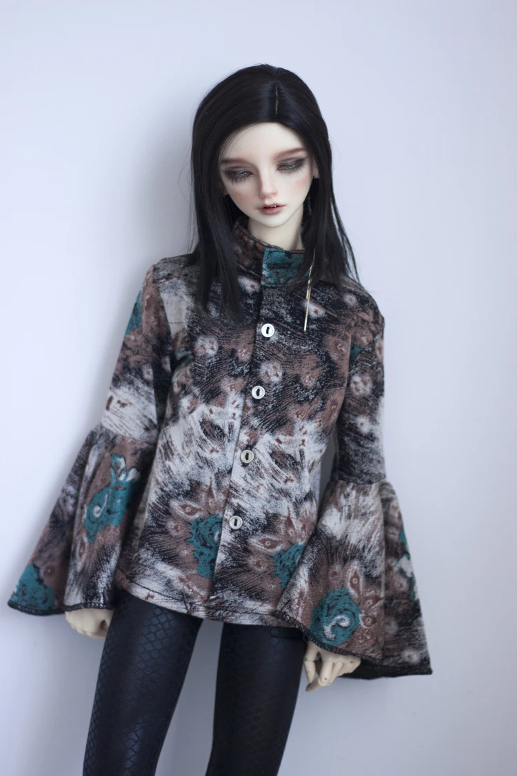 BJD Одежда для кукол, подходит для 1/3 1/4 MSD SSDF, размер, рукав Павлин, корейский хлопок, воротник-стойка, рубашка, аксессуары для кукол