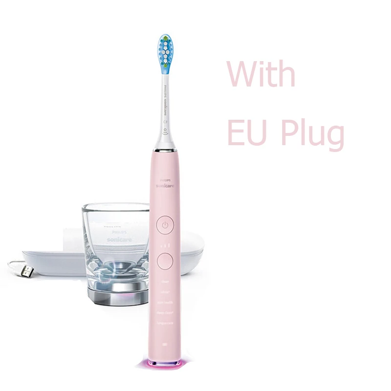 Philips Sonicare HX9924 Алмазная умная звуковая зубная щетка с поддержкой приложения с Умной головкой щётки, 5 режимов для взрослых - Цвет: HX9924 Add EU Plug
