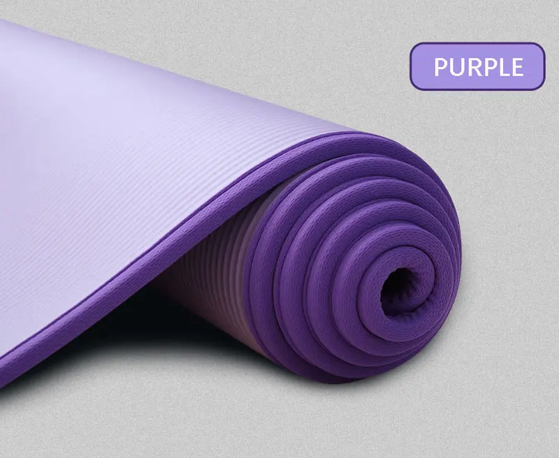 New 10mm Thickened Non-slip 183cmX61cm Yoga Mat NBR Fitness Gym Mats Sports Cushion Gymnastic Pilates Pads With Yoga Bag & Strap