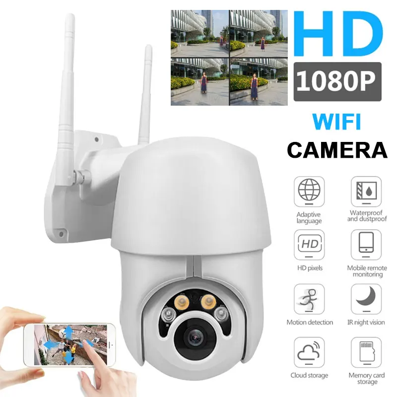 

IP66 Wifi Security Camera APP 35 Language Phone Remote Home Surveilance PTZ Automatic Tracking Night Vision Android Photography