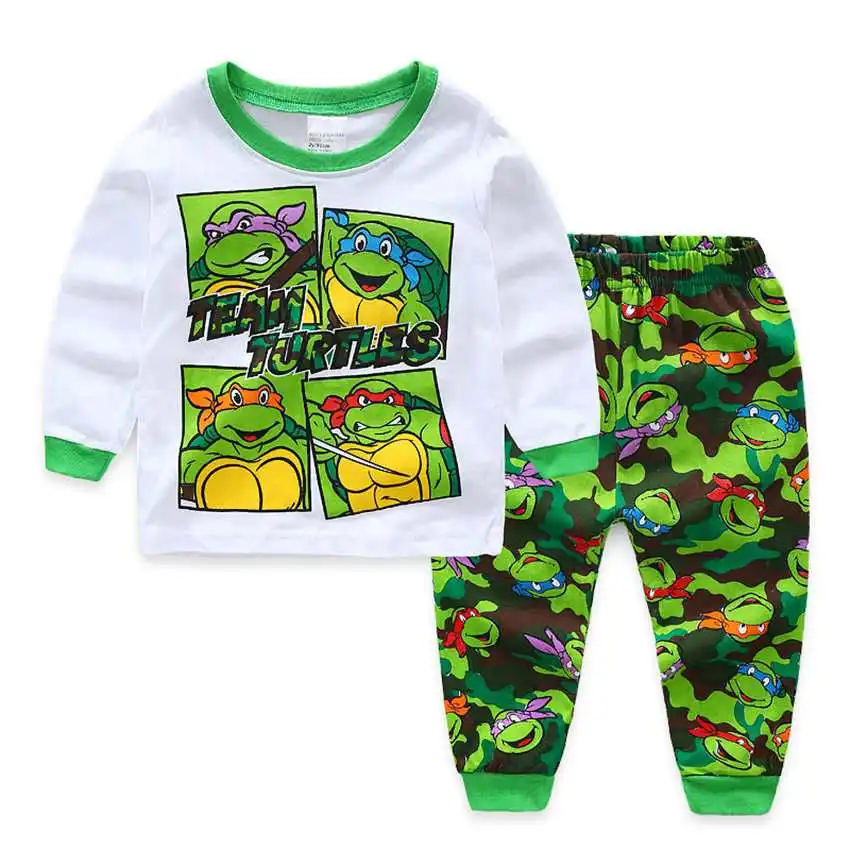 Новые милые детские пижамные комплекты, детская одежда для сна, костюм Футболка с рукавами+ брюки, одежда для мальчиков, Пижама для младенцев, Модные Топы+ штаны - Цвет: Lotus цвет