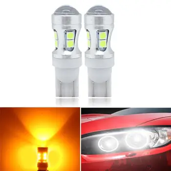 

2PCS Car Motorcycle 12V W5W 194 T10 3030 10 SMD LED Bulb Pathway Door Side marker Instrument Clearance Lights
