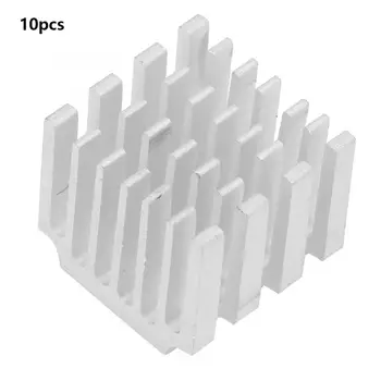 

10pcs P14.5*13*14 White Aluminum Cooling Fin Heat Sink Cooler for CPU Chip for PCB Router CPU Bridge Chips IC Radiator Power