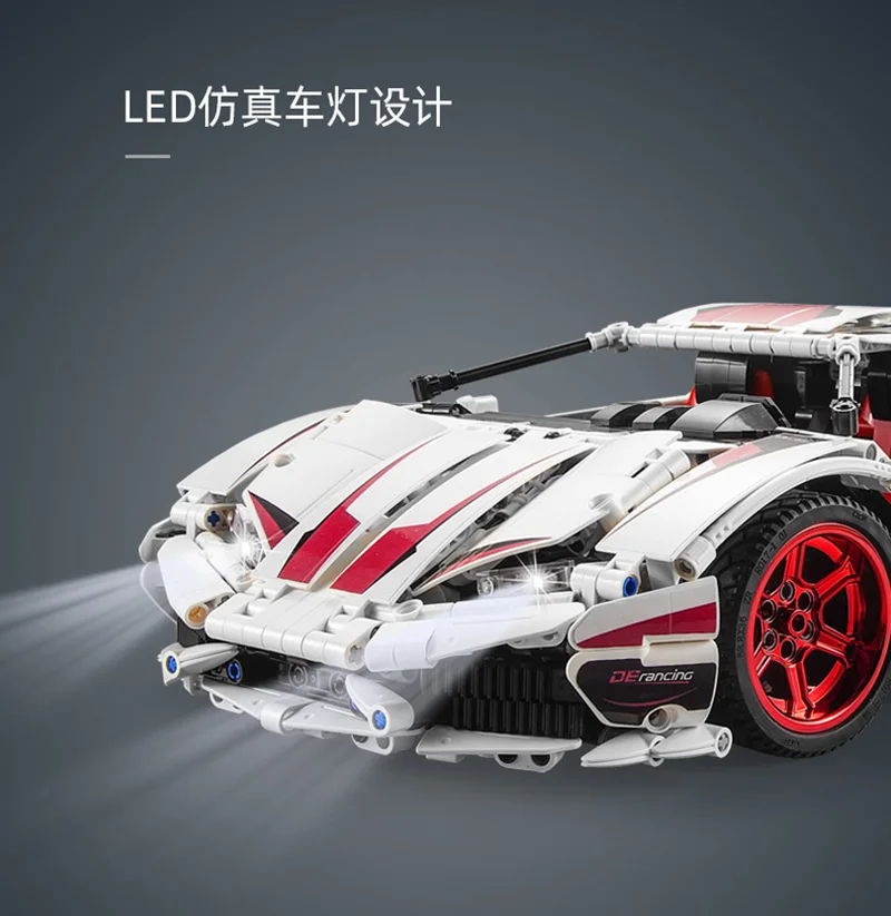 RC LP610 Супер гоночный автомобиль кирпичи совместимые Technic MOC Модели Строительные блоки дистанционного управления гоночный автомобиль игрушки для детей