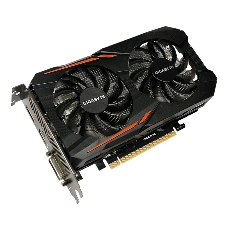 GIGABYTE GPU GTX 1050 2 Гб видеокарты 128 бит GP107-300 видеокарта для NVIDIA карта Geforce GTX1050 VGA HDMI PCI-E используется