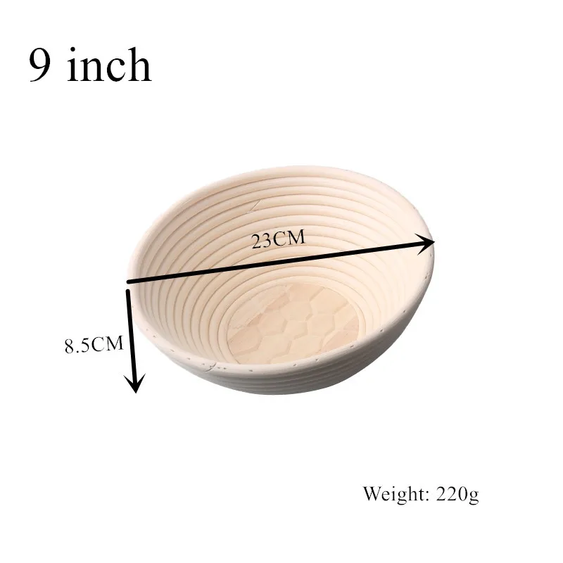 9 inch SHENHONG с рисунком в виде футбольного меча узорная баннет чистая природа ручная работа ферментация изоляция ротанга корзина тесто хлеб с льняной - Цвет: 9 inch