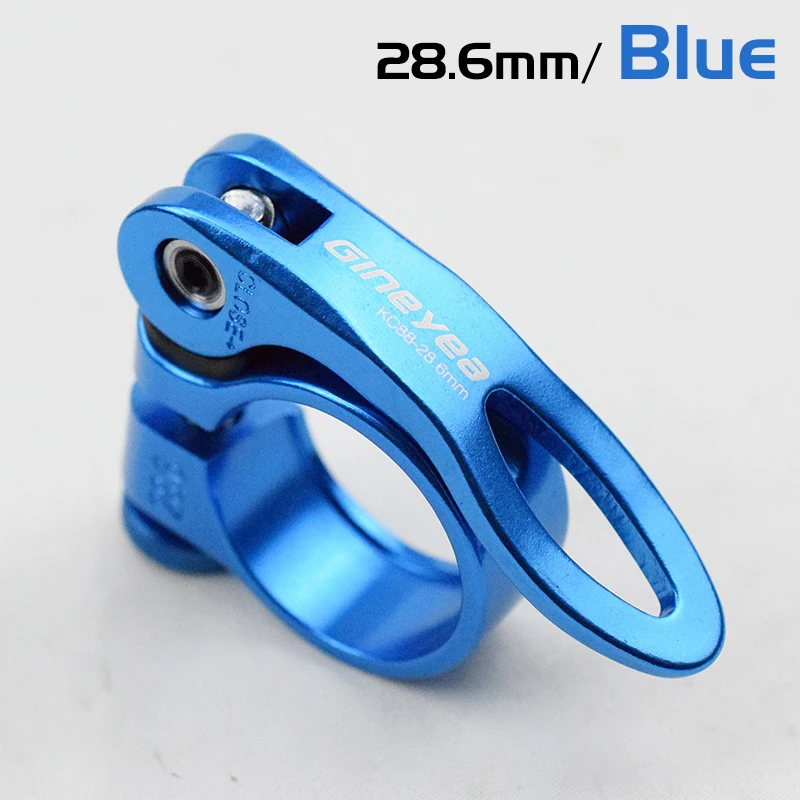 Blue 28.6mm 5 цветов Алюминиевый сплав для горного велосипеда дорожный зажим для велосипедного седла горного велосипеда Запчасти Quick Release 28,6 30,2 31,8 34,9 мм сиденье подседельный хомут - Цвет: Blue 28.6mm