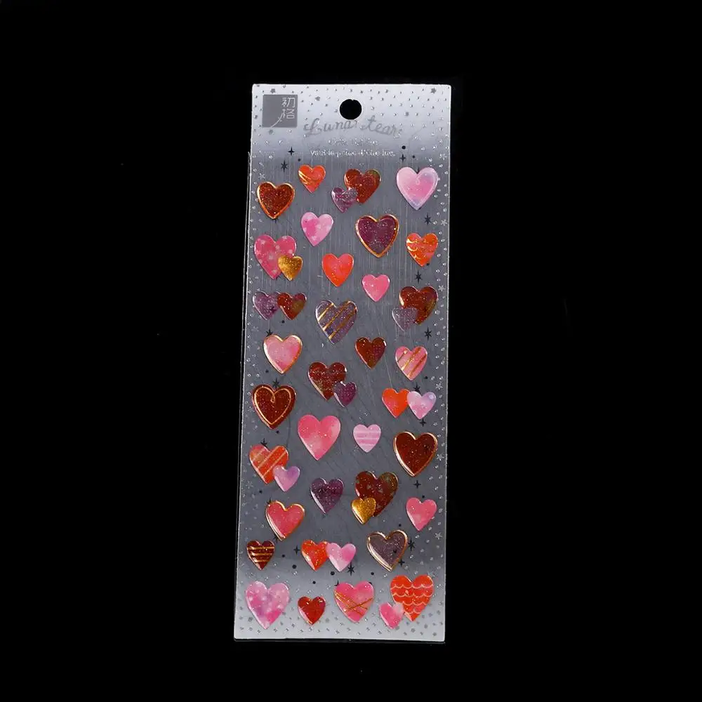 Heart DoreenBeads цветок сердце крыло Сакура с животными из ПВХ DIY скарпбукинг Декор стикер Смола ремесло наполнитель материал многоцветный 2 листа - Цвет: Heart