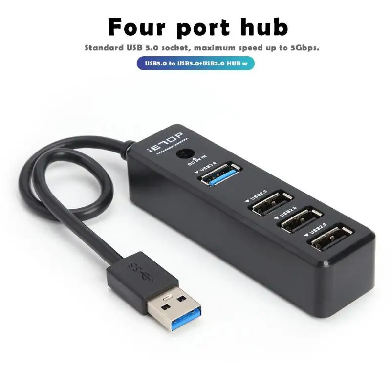 USB3.0 к USB3.0+ USB2.0 4 порта концентратор адаптер ж/DC-порт питания для ПК