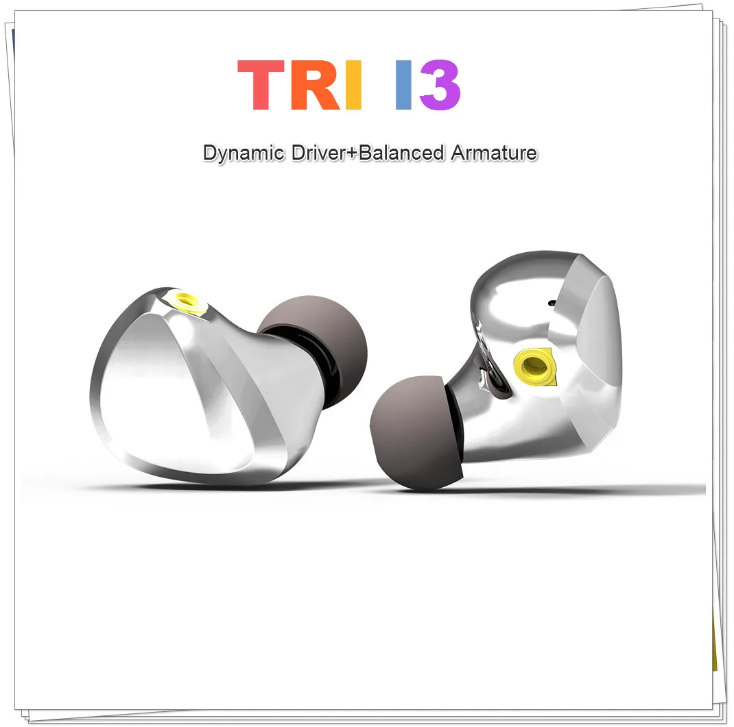 TRI I3 Hybrid  Flat Diaphragm+Composite Earphones