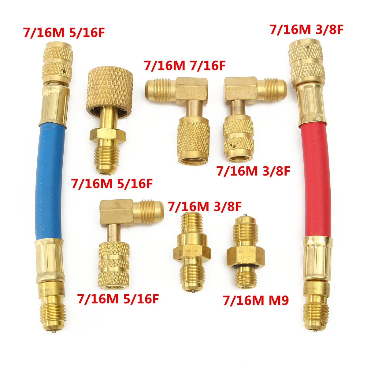

Hot Sale Car A/C Fluoride linker Automobile Air Conditioning Refrigeration Repair Tools Connector Adapter Coupler Kit R134A R12