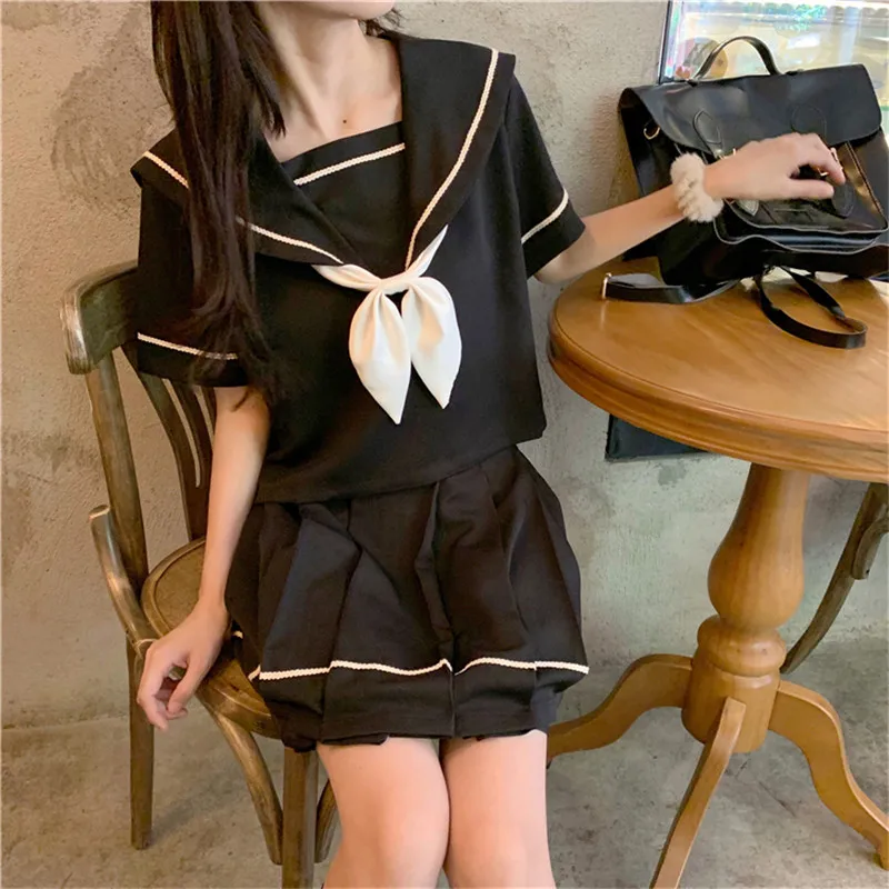 

Lychee Preppy Style Ruffles Above Knee Summer Women Skirt Casual White Stripe Women Skirt Loose Solid Color Lady Skirt