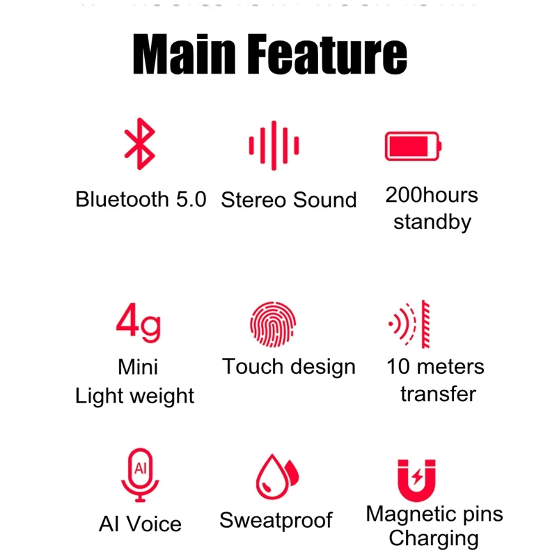 11,11 Мини Bluetooth наушники с сенсорным управлением, беспроводные наушники с микрофоном CVC, наушники с шумоподавлением, спортивные стерео наушники