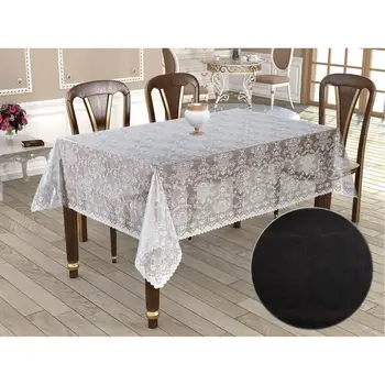 

Knitting Board Pattern Rectangle Table Cloth Spring Black