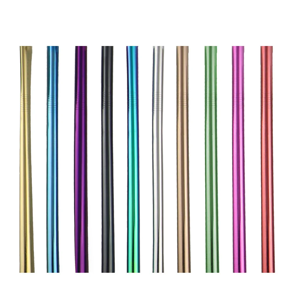 1/4/8pcs Metal Straw Set Reusable Straw 304 Stainless Steel Drinking with Brush Eco-Friendly Pink For Mugs 20/30oz drinking straws metal straw set straw cleaner brush