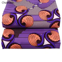 Lychee Life 1 ярд Анкара Африканский полиэстер воск принты ткань фиолетовый цветочный шитье ткань для вечерние платья